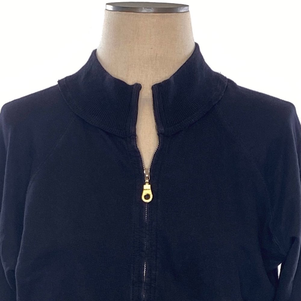 LUCKY BRAND Navy Cotton Zip Front Jacket #TT10 - Picture 3 of 8